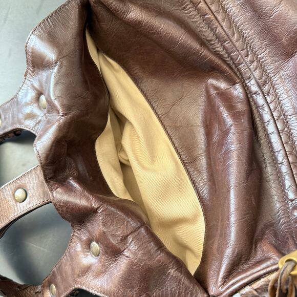 CHLOE Silverado Handbag Shoulder Bag Brown Snakeskin Leather exotic skin Y2K - Picture 10 of 12